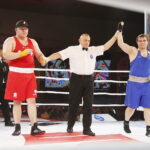 23.11.2018 Kielce. Mecz bokserski Polska - Rosja. Roger Hryniuk i Islam Tekiejew / Jarosław Kubalski / Radio Kielce