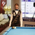 27.11.2018 Kielce. Mistrzostwa Polski w pool bilard. Oliwia Czupryńska / Jarosław Kubalski / Radio Kielce