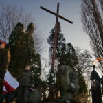 29.11.2018 Kielce. Uroczystości pod krzyżem powstańczym przy zbiegu ulic Zagórskiej i Źródłowej w 188 rocznicę wybuchu powstania listopadowego / Jarosław Kubalski / Radio Kielce