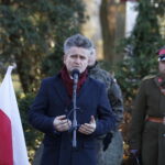 29.11.2018 Kielce. Uroczystości pod krzyżem powstańczym przy zbiegu ulic Zagórskiej i Źródłowej w 188 rocznicę wybuchu powstania listopadowego. Senator Krzysztof Słoń / Jarosław Kubalski / Radio Kielce