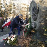 29.11.2018 Kielce. Uroczystości pod krzyżem powstańczym przy zbiegu ulic Zagórskiej i Źródłowej w 188 rocznicę wybuchu powstania listopadowego. Prezydent Kielc Bogdan Wenta / Jarosław Kubalski / Radio Kielce