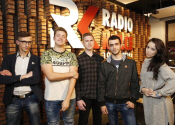 04.11.2018 Radio Kielce. Pokolenie M. Gośćmi Moniki Miller i Michała Kity są Arkadiusz Strąk z Technikum nr 6, Artur Kaczor i Jakub Zielonka z Technikum nr 1 w Kielcach / Jarosław Kubalski / Radio Kielce