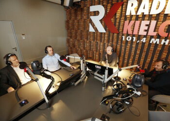 29.11.2018 Radio Kielce. Punkty Widzenia. Kazimierz Pasternak - zastępca przewodniczącego świętokrzyskiej Solidarności, Michał Góźdź - dyrektor marketingu spółki zarządzającej Galerią „Korona Kielce”, prowadzący Robert Felczak i  Sebastian Michalski - Stowarzyszenie Kielce Nasz Dom / Jarosław Kubalski / Radio Kielce