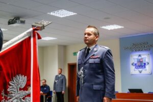 Uroczyste zdanie stanowiska Komendanta Wojewódzkiego Policji w Kielcach Dariusza Augustyniaka. / KWP Kielce