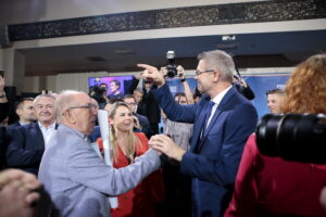 Sztab wyborczy Bogdana Wenty / Marzena Mąkosa / Radio Kielce