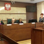 Ogłoszenie wyroku ws. matki, której dziecko wypadło z okna. Na zdjęciu (od lewej): SSO Marek Stempniak, SSO Marcin Chałoński i SSO Aleksandra Babilon-Domagała / Marzena Mąkosa / Radio Kielce