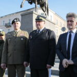Konferencja prasowa dotycząca organizacji sobotniego pikniku patriotycznego „Służymy Niepodległej” oraz obchodów Święta Niepodległości. Na zdjęciu (od lewej): Renata Kośka - rzecznik prasowy Placówki Straży Granicznej w Kielcach, płk Jarosław Molisak - szef WSzW w Kielcach, Adam Czajka - Świętokrzyski Komendant Wojewódzki Państwowej Straży Pożarnej i Krzysztof Słoń - senator RP / Marzena Mąkosa / Radio Kielce