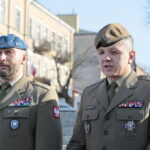 Konferencja prasowa dotycząca organizacji sobotniego pikniku patriotycznego „Służymy Niepodległej” oraz obchodów Święta Niepodległości. Na zdjęciu (od lewej): płk Paweł Chabielski - dowódca Centrum Przygotowań do Misji Zagranicznych w Kielcach i płk Artur Barański - dowódca 10. Świętokrzyskiej Brygady Wojsk Obrony Terytorialnej / Marzena Mąkosa / Radio Kielce
