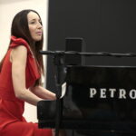 Koncert chóru Agaty Steczkowskiej w Radio Kielce. Na zdjęciu: Agata Steczkowska / Marzena Mąkosa / Radio Kielce