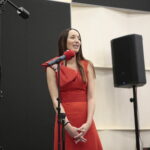 Koncert chóru Agaty Steczkowskiej w Radio Kielce. Na zdjęciu: Agata Steczkowska / Marzena Mąkosa / Radio Kielce