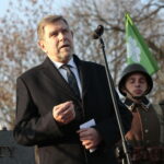 Odsłonięcie pomnika Wincentego Witosa. Marek Steindel - prawnuk Wincentego Witosa / Marzena Mąkosa / Radio Kielce