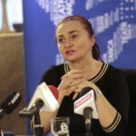 Konferencja prasowa Kieleckiego Teatru Tańca dotycząca Wieczoru Premierowego "Cudowny Mandaryn" i "Drewniany Książę". Elżbieta Pańtak - Dyrektor Kieleckiego Teatru Tańca / Marzena Mąkosa / Radio Kielce