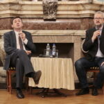 Debata "Dwie drogi do niepodległości - Roman Dmowski i Józef Piłsudski". Spotkanie z prelegentami: Rafałem Ziemkiewiczem oraz Markiem Kornatem w Sali Kominkowej Wojewódzkiego Domu Kultury / Marzena Mąkosa / Radio Kielce