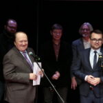 Ogólnopolski Niezależny Festiwal Form Dokumentalnych. XXIV NURT 2018 w Kieleckim Centrum Kultury. Gala finałowa. Na zdjęciu (od lewej): Krzysztof Miklaszewski - dyrektor artystyczny NURT 2018 i Marcin Różycki - zastępca prezydenta Kielc / Marzena Mąkosa / Radio Kielce