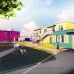 Kielce. Wizualizacja nowego osiedla mieszkań socjalnych przy ul. Łódzkiej, tzw. Jezioran / Urząd Miasta Kielce