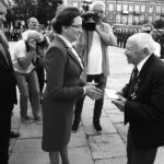 15.08.2018 Kielce. Święto Wojska Polskiego. Henryk Dłużewski, żołnierz AK z rąk wojewody Agaty Wojtyszek otrzymał Krzyż Oficerski Orderu Odrodzenia Polski / Radio Kielce