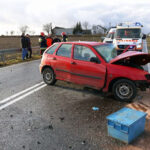 Wałsnów, powiat ostrowiecki. Wypadek na drodze wojewódzkiej nr 751 / Straż Pożarna