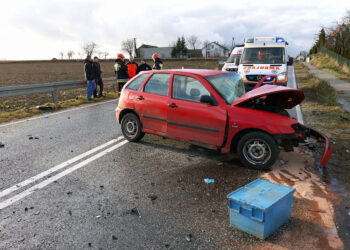 Wałsnów, powiat ostrowiecki. Wypadek na drodze wojewódzkiej nr 751 / Straż Pożarna