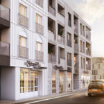 Wizualizacje ApolloSplit. Wizualizacja budynku od ulicy Piotrowskiej / ApolloPlast