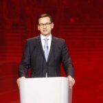 Gala konkursu Orlen dla Straży Pożarnej w Targach Kielce. Na zdjęciu: premier Mateusz Morawiecki / Marzena Mąkosa / Radio Kielce