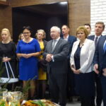 Spotkanie opłatkowe Prawa i Sprawiedliwości. Od prawej: poseł Marek Kwitek, przewodniczący sejmiku województwa świętokrzyskiego Andrzej Pruś, radna Danuta Krępa, poseł Krzysztof Lipiec / Anna Głąb / Radio Kielce