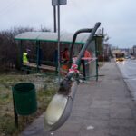 Kielce. Autobus wjechał w przystanek na ulicy Okrzei / Karol Żak / Radio Kielce