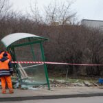 Kielce. Autobus wjechał w przystanek na ulicy Okrzei / Karol Żak / Radio Kielce