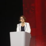 Gala konkursu Orlen dla Straży Pożarnej w Targach Kielce. Magdalena Pawlak - Fundacja "Dorastaj z nami" / Marzena Mąkosa / Radio Kielce