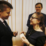 Spotkanie opłatkowe parlamentarzystów i dziennikarzy u wojewody świętokrzyskiego Agaty Wojtyszek / Jarosław Kubalski / Radio Kielce