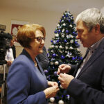 Spotkanie opłatkowe parlamentarzystów i dziennikarzy u wojewody świętokrzyskiego Agaty Wojtyszek / Jarosław Kubalski / Radio Kielce