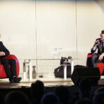 06.03.2018 Kielce. Targi Kielce. Marc Lemaitre, Dyrektor Generalny do spraw Polityki Regionalnej i Miejskiej w Komisji Europejskiej podczas dyskusji o przyszłości unijnego budżetu. Z lewej prowadzący dyskusję Bartłomiej Zapała / Jarosław Kubalski / Radio Kielce