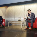 06.03.2018 Kielce. Targi Kielce. Marc Lemaitre, Dyrektor Generalny do spraw Polityki Regionalnej i Miejskiej w Komisji Europejskiej podczas dyskusji o przyszłości unijnego budżetu. Z lewej prowadzący dyskusję Bartłomiej Zapała / Jarosław Kubalski / Radio Kielce