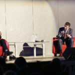 06.03.2018 Kielce. Targi Kielce. Marc Lemaitre, Dyrektor Generalny do spraw Polityki Regionalnej i Miejskiej w Komisji Europejskiej podczas dyskusji o przyszłości unijnego budżetu. Z lewej prowadzący dyskusję Bartłomiej Zapała / Jarosław Kubalski / Radio Kielce