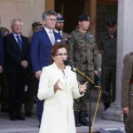 12.08.2018 Kielce. 38. Marsz Szlakiem I Kompanii Kadrowej. Wojewoda Agata Wojtyszek / Jarosław Kubalski / Radio Kielce