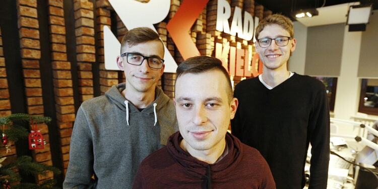 12.12.2018 Radio Kielce. Pokolenie M. Michał Kita, Marcin Dziekański, znany także jako DJ Dziekan i Mateusz Kaczmarczyk / Jarosław Kubalski / Radio Kielce