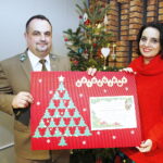 13.12.2018 Radio Kielce. "Choinka pod choinkę". Finał dnia czwartego. Roman Wróblewski zastępca Nadleśniczego Nadleśnictwa Kielce i Magdalena Sitek / Jarosław Kubalski / Radio Kielce