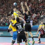 Mecz Vardar Skopje - PGE Vive. Alex Dujszebajew / Krzysztof Bujnowicz / Radio Kielce