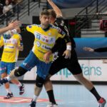 Mecz Vardar Skopje - PGE Vive. Julen Aginagalde / Krzysztof Bujnowicz / Radio Kielce