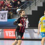 Mecz Vardar Skopje - PGE Vive. Ivan Cupić / Krzysztof Bujnowicz / Radio Kielce