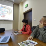 Konferencja dotycząca odkrycia paleontologicznego w gminie Łagów. Ewa Gałka i Franciszek Kozłowski / Marzena Mąkosa / Radio Kielce