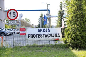 Akcja protestacyjna w SHL / Marzena Mąkosa / Radio Kielce