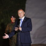 Uroczystości przy Kopcu Niepodległości. Na zdjęciu: Andrzej Duda - prezydent Rzeczypospolitej Polskiej  / Marzena Mąkosa / Radio Kielce