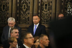 Msza święta w Katedrze Wawelskiej w intencji Ojczyzny i Marszałka Józefa Piłsudskiego oraz jego żołnierzy. Andrzej Duda - prezydent Rzeczypospolitej Polskiej / Marzena Mąkosa / Radio Kielce