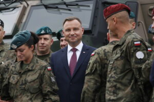 Spotkanie prezydenta RP, Andrzeja Dudy z parlamentarzystami i dziennikarzami w Targach Kielce. Na zdjęciu: Andrzej Duda - prezydent RP / Marzena Mąkosa / Radio Kielce