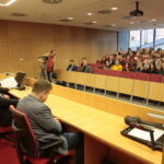 Inauguracja Akademickiego Klubu Myśli Politycznej. Spotkanie z profesorem Kazimierzem Kikiem w Centrum Przedsiębiorczości i Biznesu UJK / Marzena Mąkosa / Radio Kielce