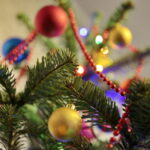 Akcja "Choinka pod choinkę 2018". Choinka Straży Pożarnej. Choinka podarowana przez Dziecięcy Zespół Pieśni i Tańca "Górne Nutki" z Górna / Marzena Mąkosa / Radio Kielce