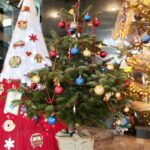 Akcja "Choinka pod choinkę 2018". Choinka Straży Pożarnej. Choinka podarowana przez Dziecięcy Zespół Pieśni i Tańca "Górne Nutki" z Górna / Marzena Mąkosa / Radio Kielce