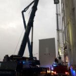 Dwie osoby, zostały uwięzione na wysokości około 30 metrów nad ziemią w Leszczach w powiecie pińczowskim / KP PSP Pińczów