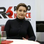 Studio Polityczne Radia Kielce. Na zdjęciu Marzena Okła-Drewnowicz, poseł Platformy Obywatelskiej / Robert Felczak / Radio Kielce