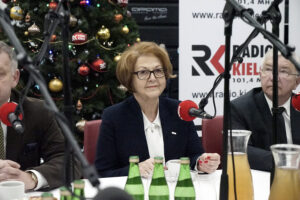 Świąteczne Studio Polityczne Radia Kielce. Na zdjęciu: Maria Zuba, poseł Prawa i Sprawiedliwości / Robert Felczak / Radio Kielce